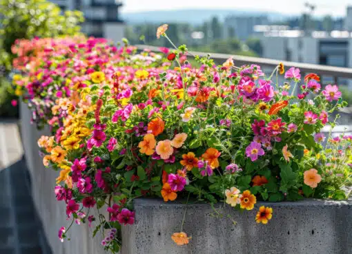 Kvetiny v kvetináčoch na balkónoch a ich starostlivosť