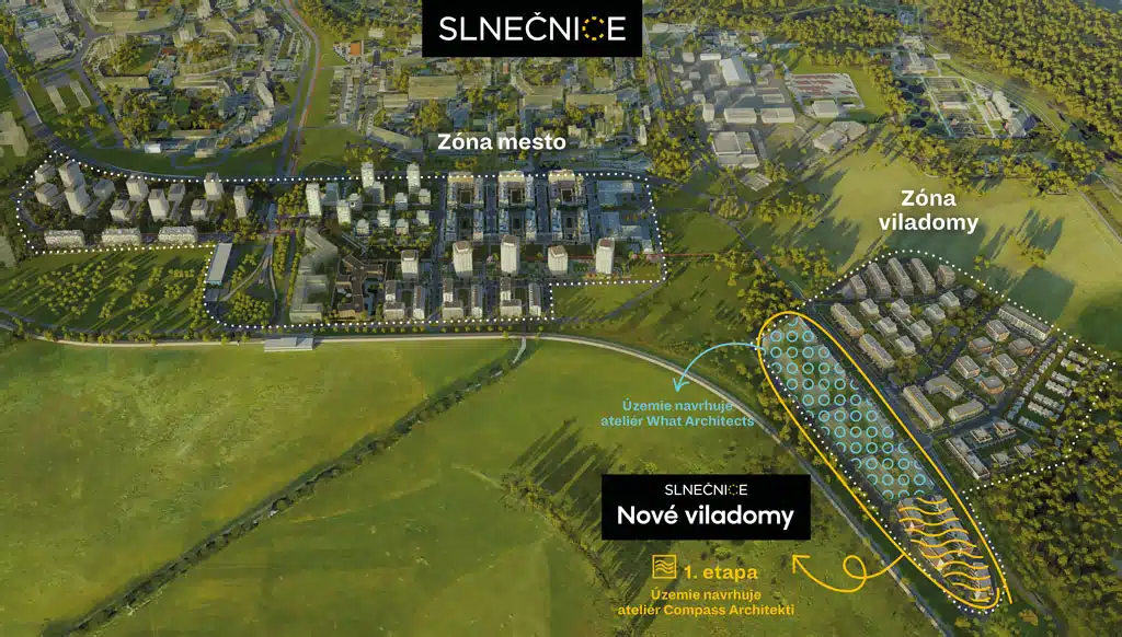 Mapa Slnečnice Nové viladomy prvá etapa